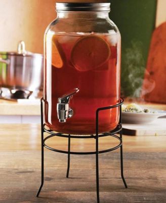 Orchard Hill 1 Gallon Beverage Dispenser with Wire Stand