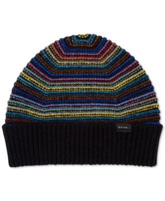 PAUL SMITH Men's Striped Beanie Hat 