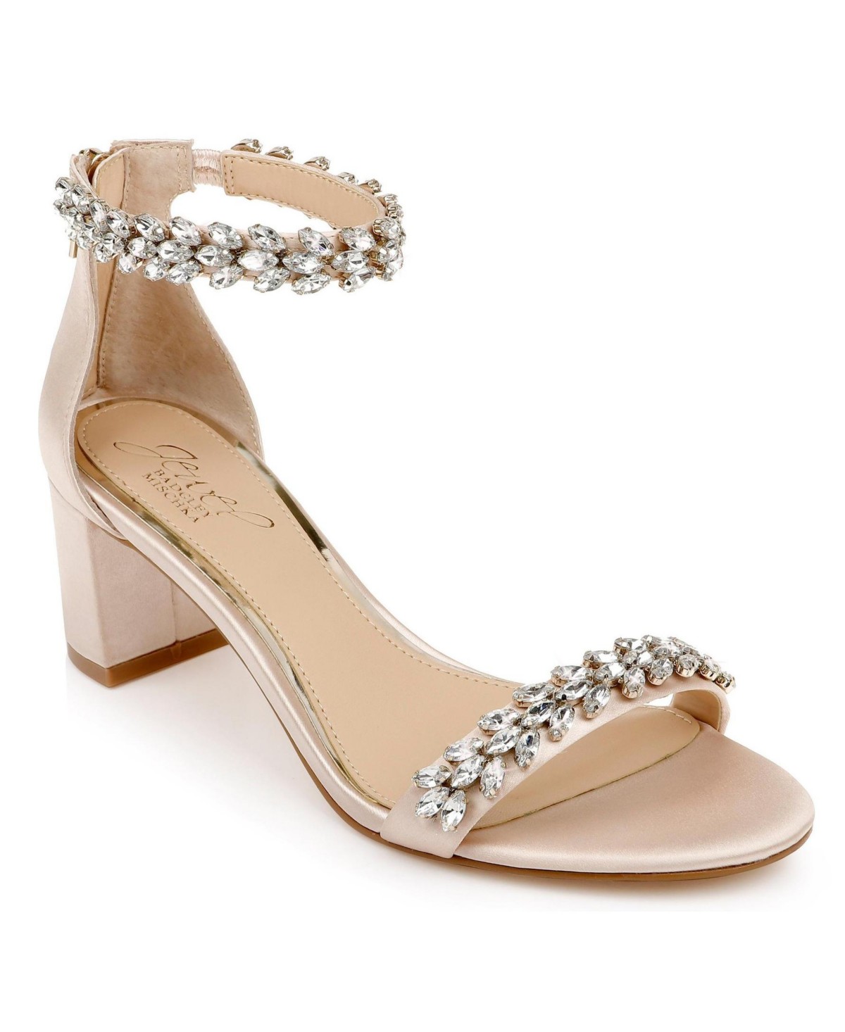 Женские сандалии Jewel Badgley Mischka Women's Bronwen Block Heel Evening Sandals — фото 2