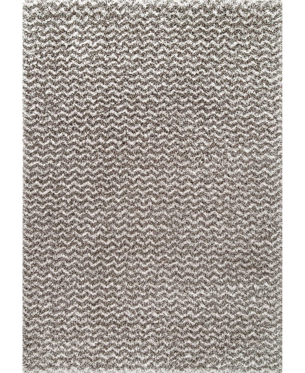 nuLoom Sahara Shag MLSH02B 6'7in x 9' Area Rug - Onyx