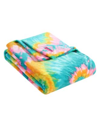 Betsey Johnson Tie Dye Love Ultra Soft Plush Blankets Bedding