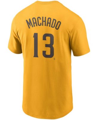 Men's Manny Machado Gold San Diego Padres Name Number T-shirt