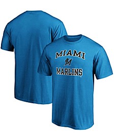 Men's Blue Miami Marlins Heart Soul T-shirt