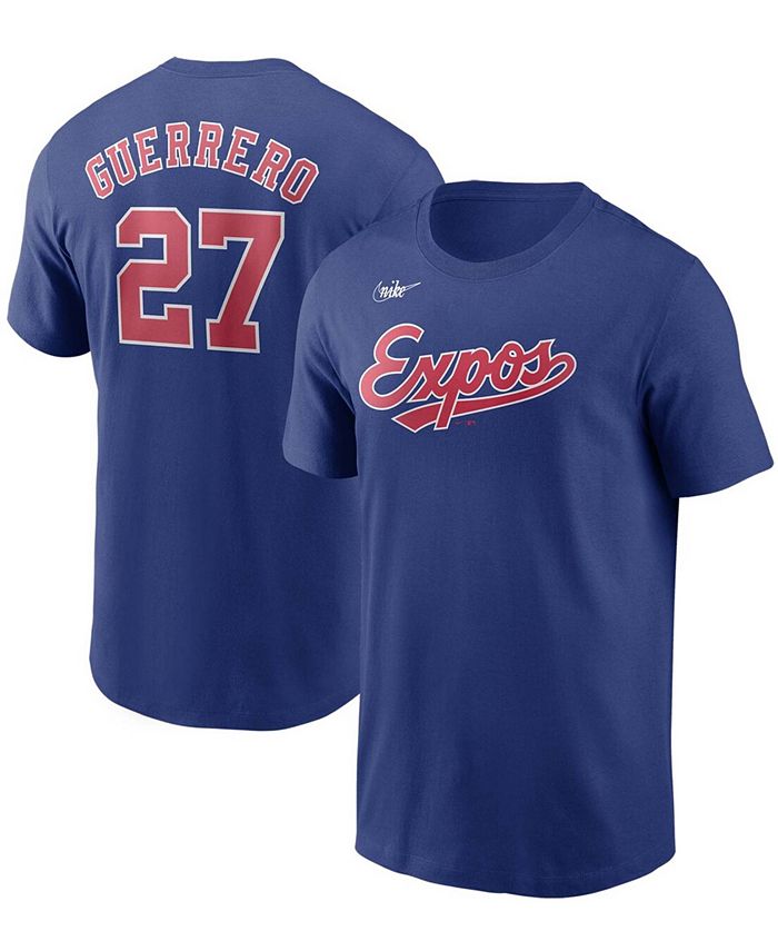 Nike Men's Vladimir Guerrero Blue Montreal Expos Cooperstown Collection  Name Number T-shirt - Macy's