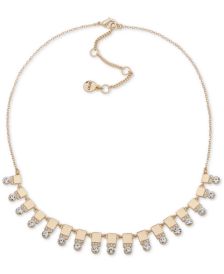 Gold-Tone Crystal Collar Necklace, 16" + 3" extender