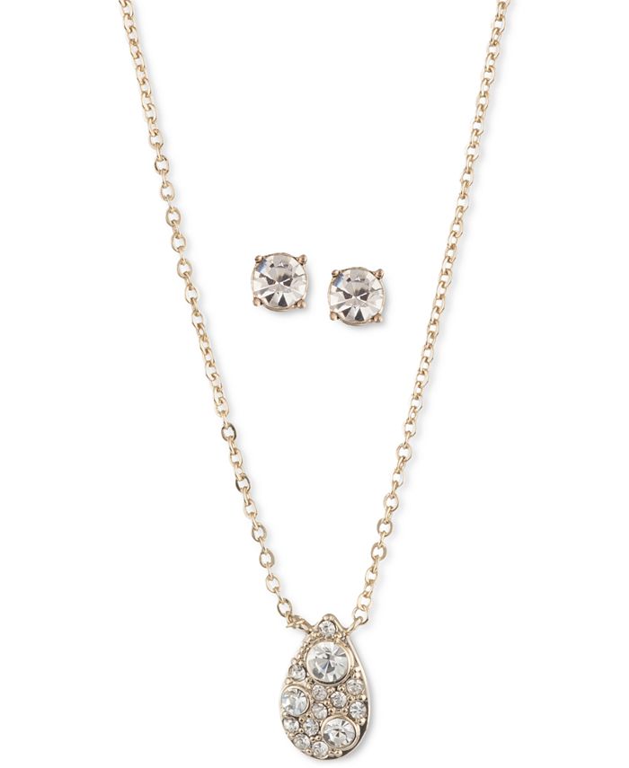Givenchy Crystal Pave Pendant and Earring Set & Reviews - All Fashion  Jewelry - Jewelry & Watches - Macy's