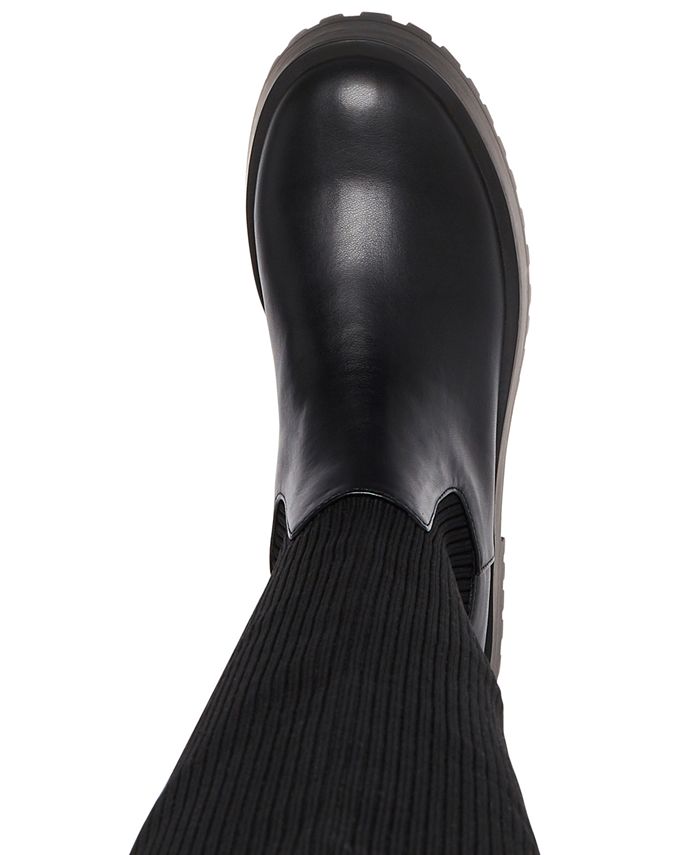 Madden Girl Scoop OvertheKnee Knit Lug Sole Boots Macy's