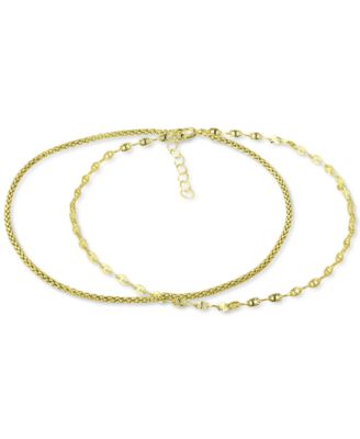 Double Chain Ankle Bracelet, Created for Macy's