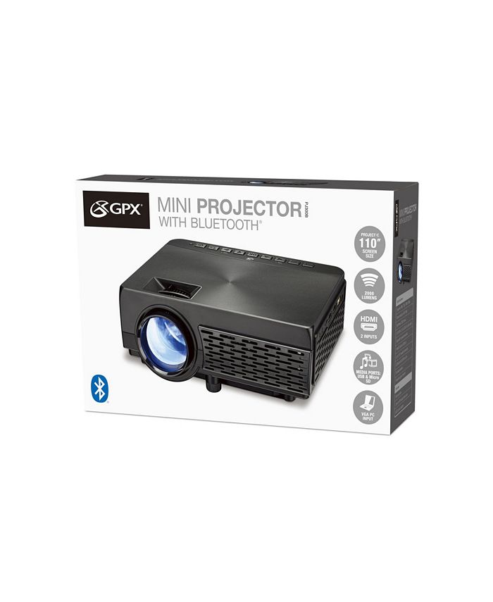 GPX Mini Bluetooth Projector, PJ3000B Macy