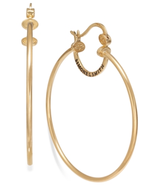 image of Simone I. Smith Everlasting Love Hoop Earrings in 18k Gold over Sterling Silver