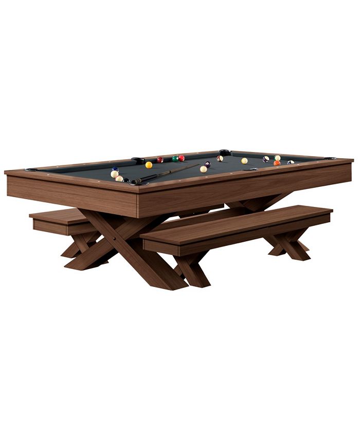 HB Home Blake Pool Table 4 Piece Set (Pool table, Dining Top, and 2
