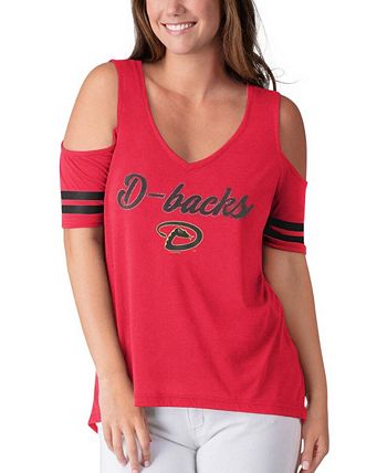 Arizona Diamondbacks G-III 4Her by Carl Banks Women's Team Logo Game on V-Neck T-Shirt - Red
