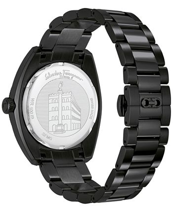 Salvatore Ferragamo - Men's Swiss Ferragamo Experience Black Ion Plated Bracelet Watch 41mm