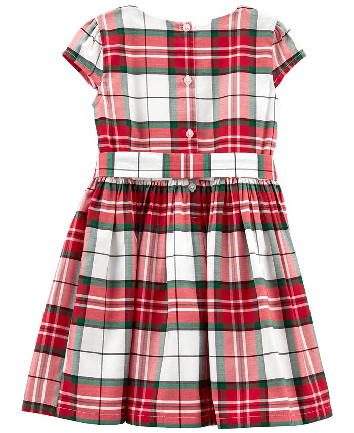 Carter's Toddler Girls Plaid Sateen Holiday Dress - Macy's