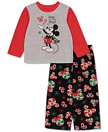Matching Toddler Boys Mickey Mouse Holiday Family Pajama Set