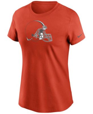 Women's Orange Cleveland Browns Logo Essential T-shirt