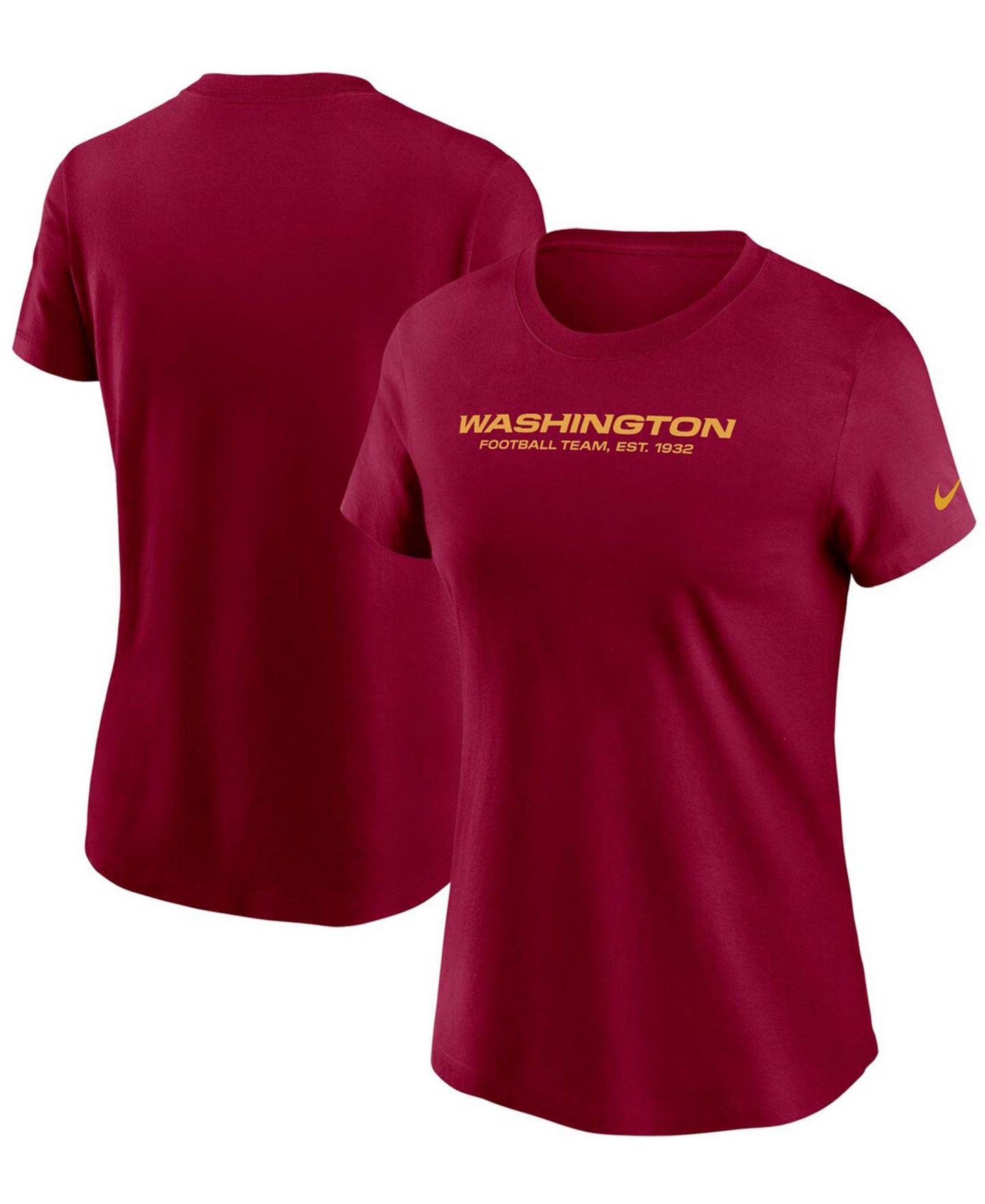 Женская футболка Nike Burgundy Washington Football Team Logo Essential — фото 1