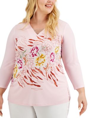 macys jm plus size tops