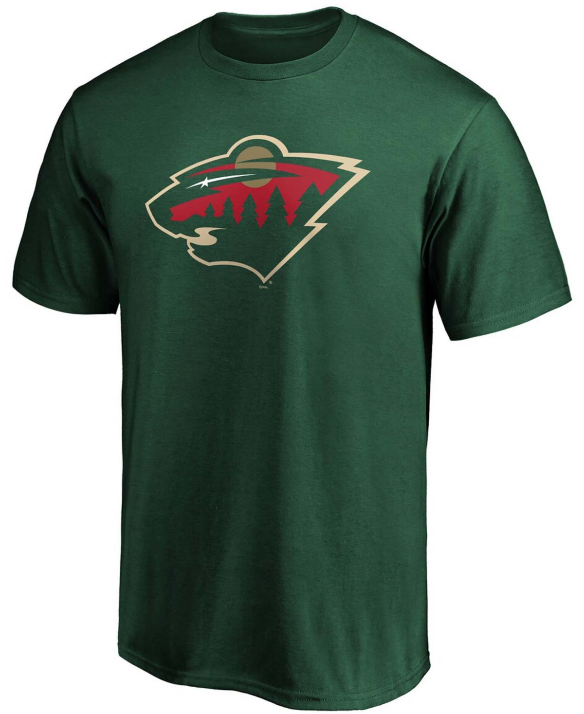 Men'sMinnesota Wild Team Primary Logo T-shirt - Green