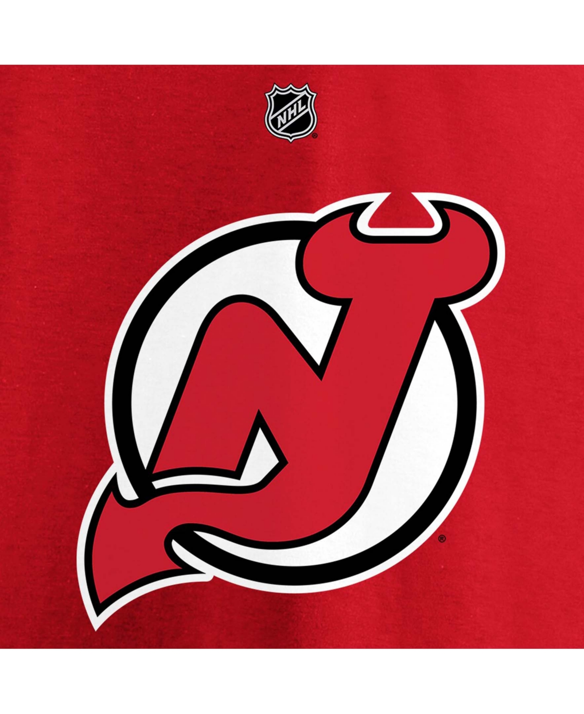 Men's Jack HughesNew Jersey Devils Authentic Stack Name and Number T-shirt - Red