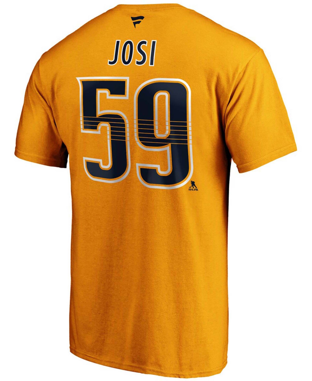 Men's Roman JosiNashville Predators Authentic Stack Player Name and Number T-shirt - Gold