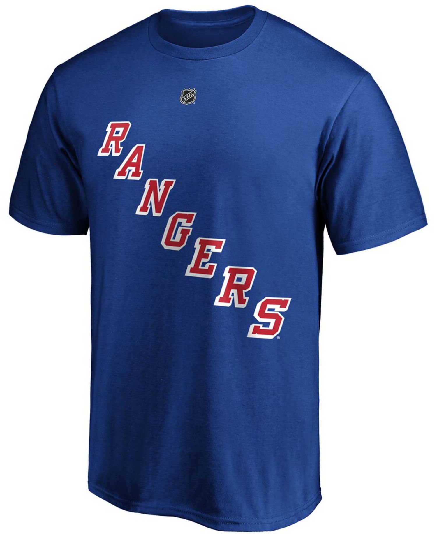 Men's Alexis Lafreni&egrave;re Blue New York Rangers Authentic Stack Name and Number T-shirt