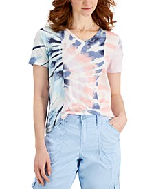 Tie-Dyed Print Cotton Top, Created for Macy's