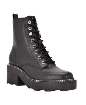 macy's black combat boots