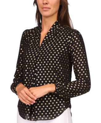 Michael Kors - Michael Michael Kors Foil-Print Pleated Blouse