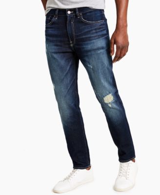Men's Drake Tapered Fit Embroidered Logo Jeans