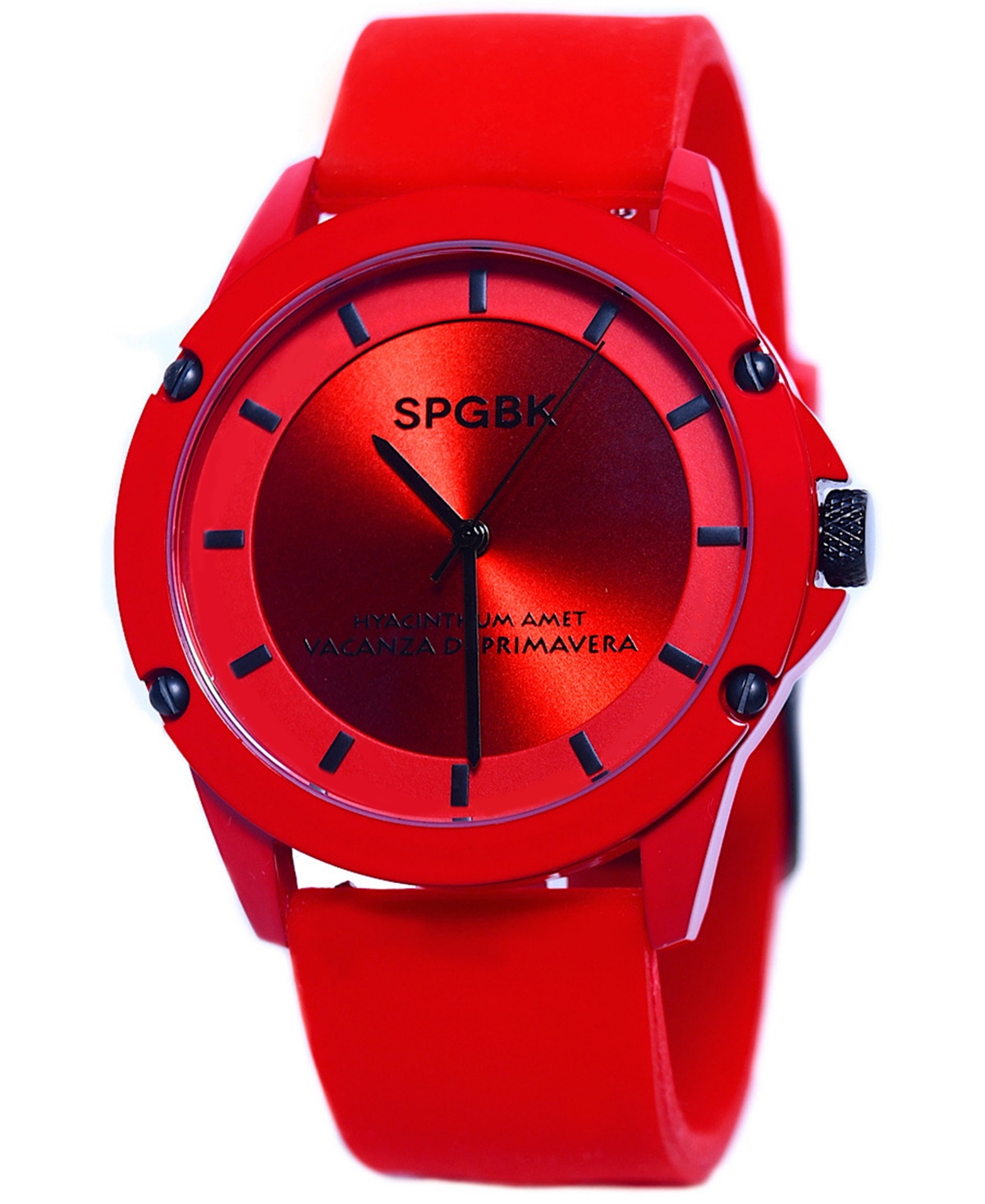 Unisex Foxfire Red Silicone Band Watch 44mm - Red