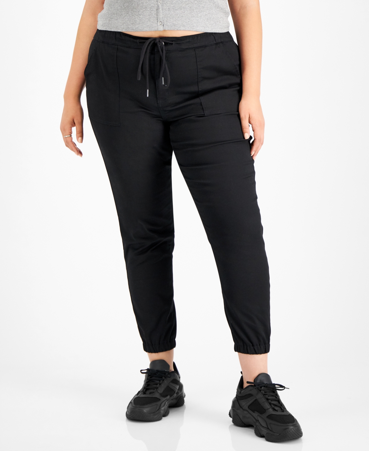 plus size utility joggers