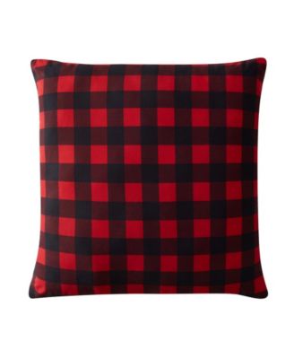 Photo 1 of Oversize Birch Trails Plaid Reversible Sherpa Decorative Pillow, 24" x 24" 