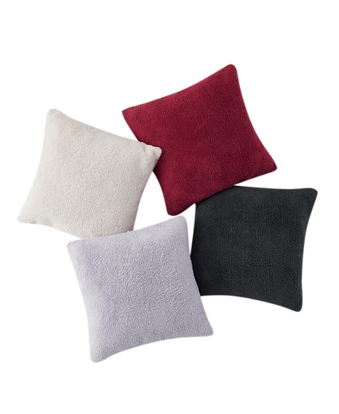 Home Birch Trails Solid Sherpa Set of 2 Decorative Pillows, 18