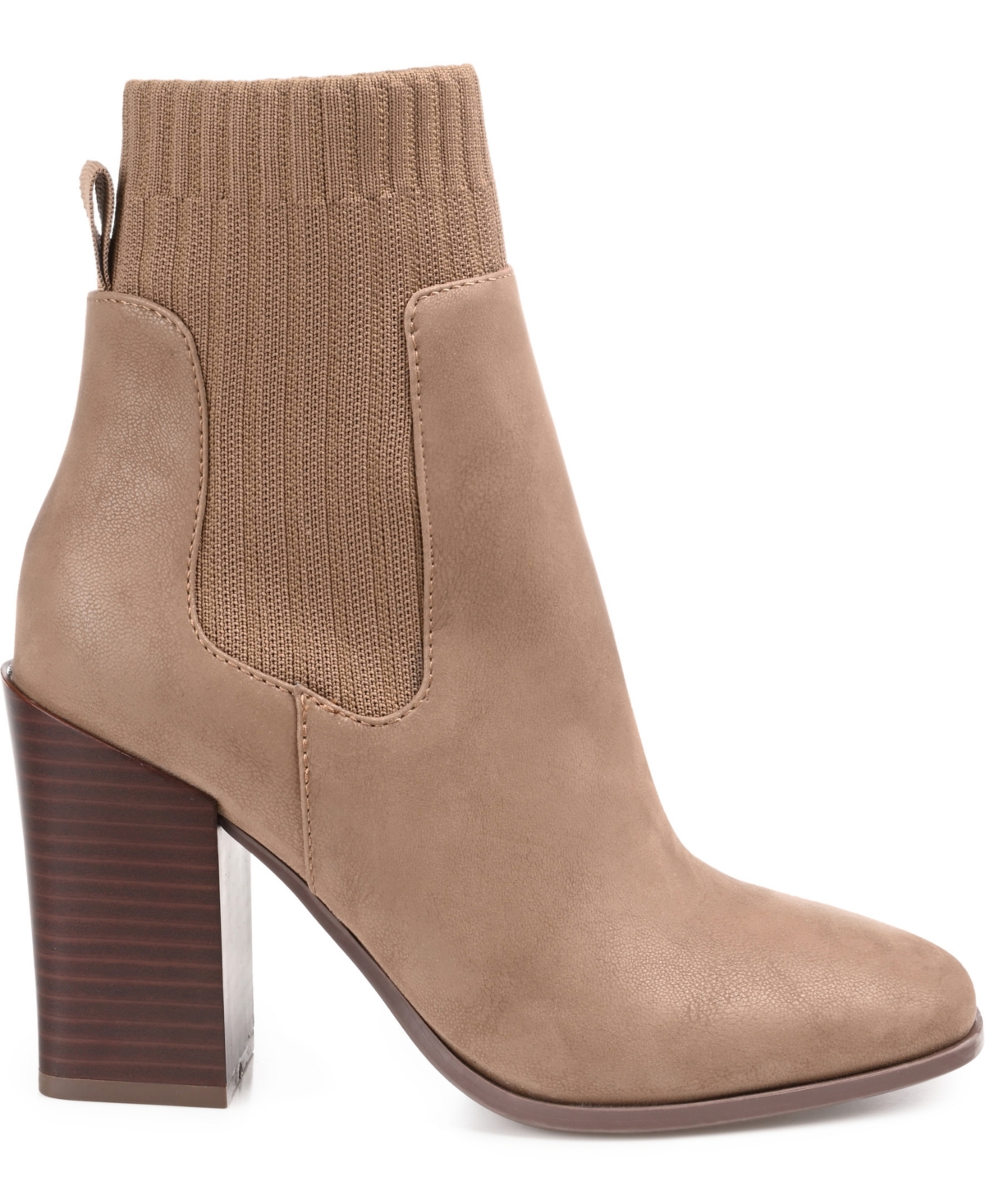 Journee Collection Women's Adalia Knit Block Heel Booties