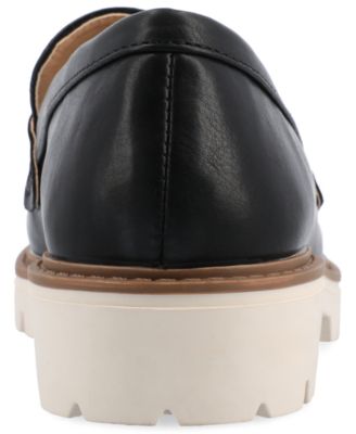 Journee Womens Kenly Medium and Wide Width Slip On Round Toe Loafer