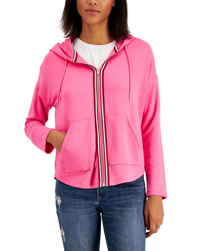 Tommy hilfiger signature stripe hoodie clearance