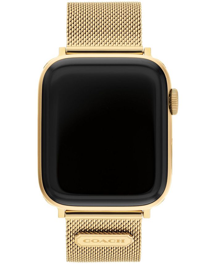 COACH Gold-Tone Mesh Bracelet for Apple Watch® 42/44/45mm & Reviews - All  Fashion Jewelry - Jewelry & Watches - Macy's