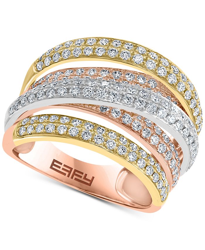 EFFY Collection EFFY® Diamond Multirow Crossover Statement Ring (1