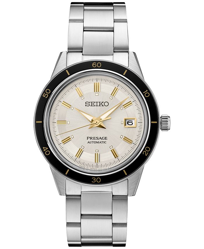 Seiko Men's Automatic Presage Stainless Steel Bracelet Watch 41mm & Reviews  - All Watches - Jewelry & Watches - Macy's