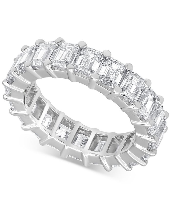 Macy s Diamond Emerald Cut Eternity Band 6 ct. t.w. in 14k White