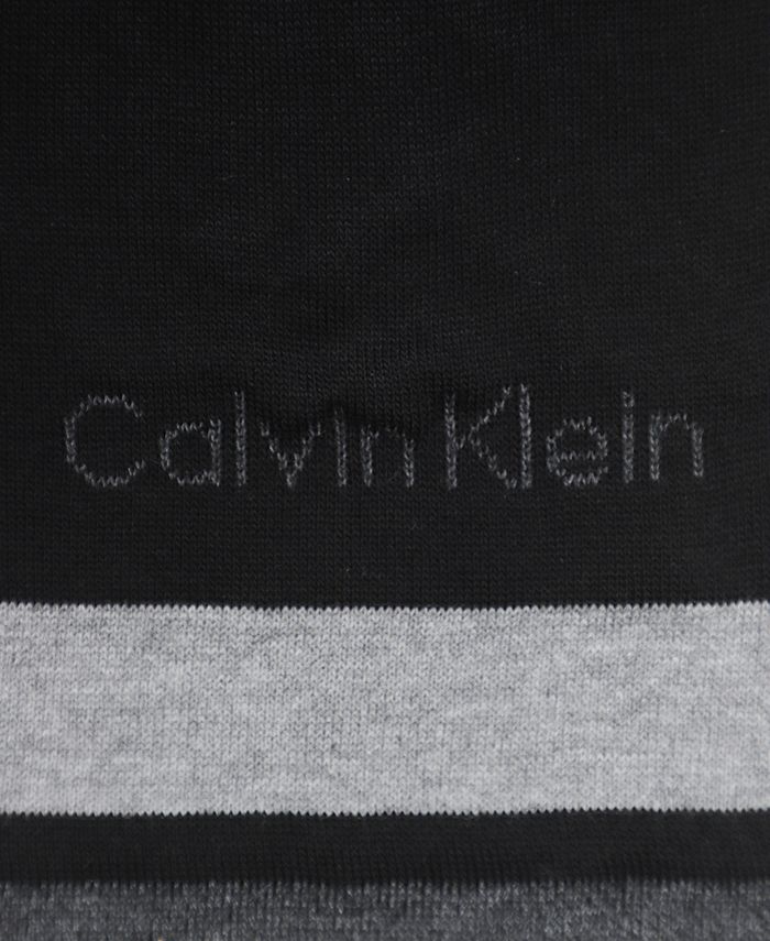 Calvin Klein Men's Striped Logo Scarf & Reviews - Hats, Gloves ...