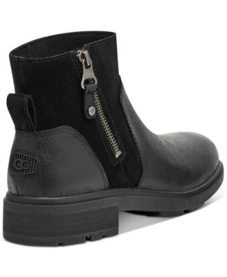 Ugg Harrison Zip Boot - Women's Black Leather, 6.0