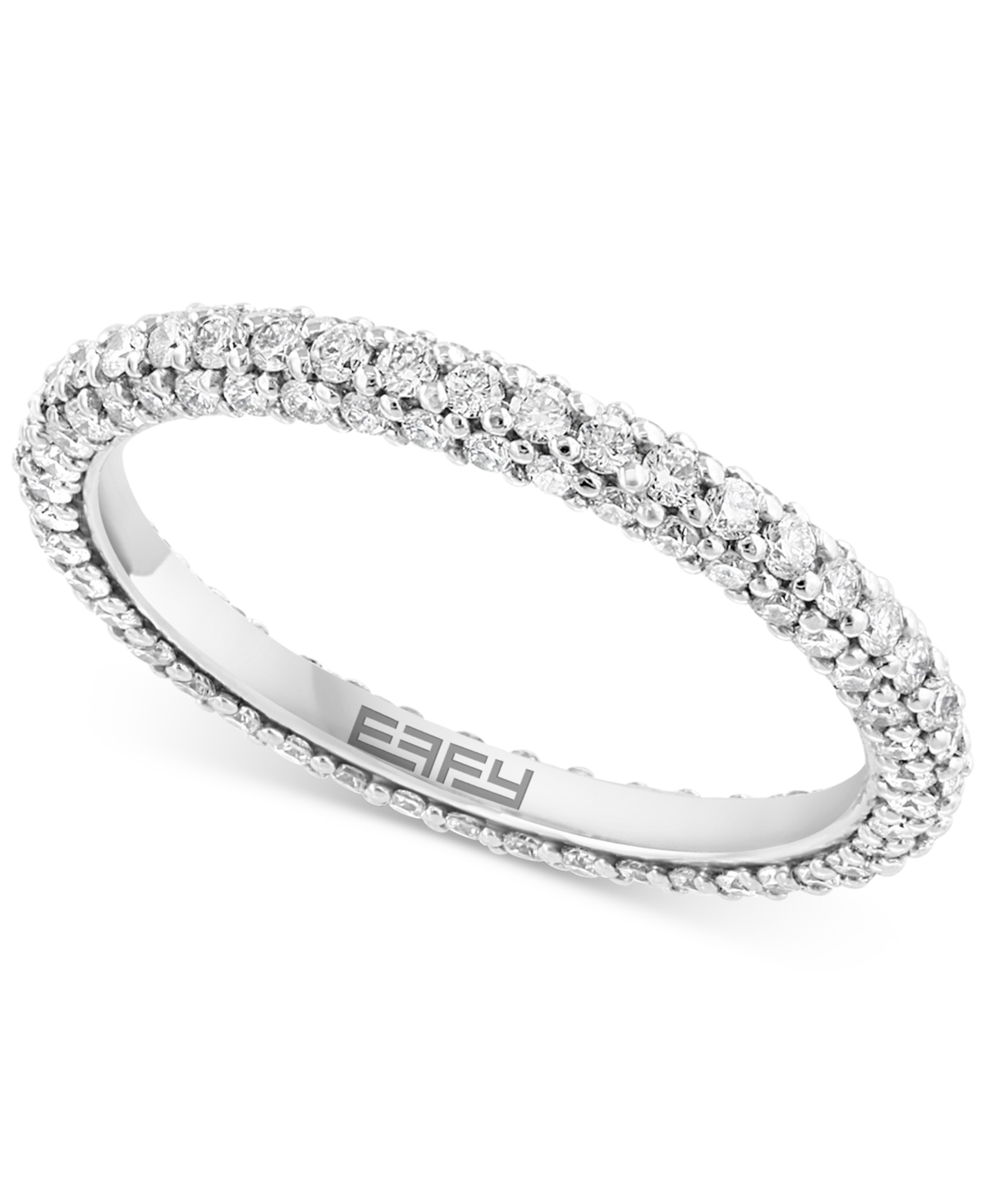 Effy Collection Effy Diamond Three-side Eternity Band (1-1/10 Ct. T.w.) In 14k White Gold