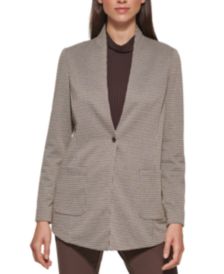 Mini Houndstooth One Button Blazer