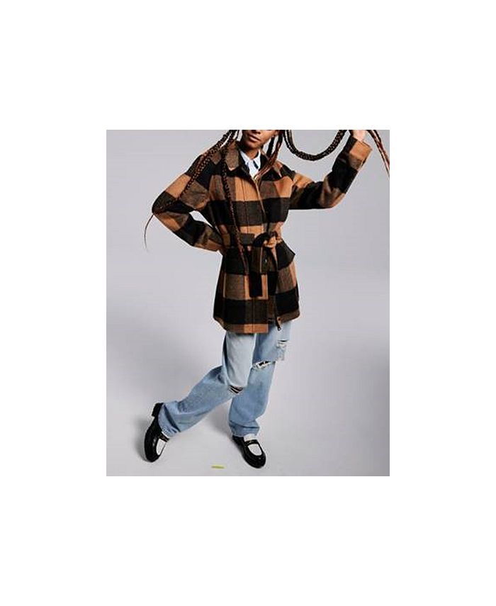 Calvin Klein Women's Belted Shirt Jacket, Created for Macy's & Reviews