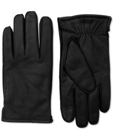 Men's Diagonal Stripe Leather Gloves