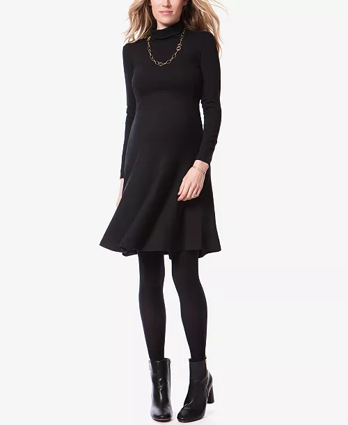 women's vanessa turtleneck maternity dress