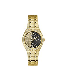 Women's Gold-Tone Stainless Steel Glitz Bracelet Watch 36mm