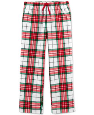 Carter s Little Boys Girls Plaid Fleece Pajama Bottoms Macy s